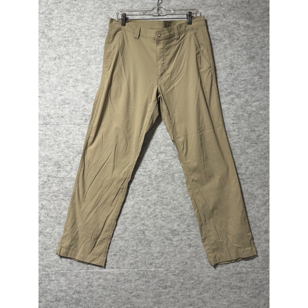 Eddie Bauer Mens 33x32 Tan Travex Hiking Traveler Camping Pants Beige